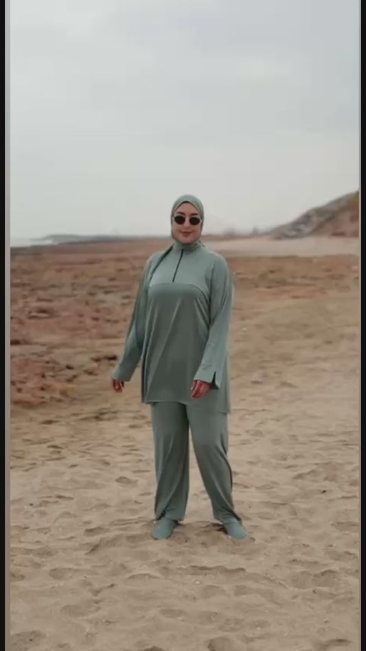 بوركيني طويل 4 قطع | Burkini Long 4 Pièces